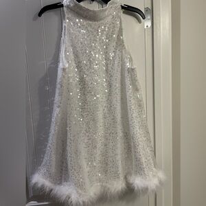 Bella and Bloom white sequin dress